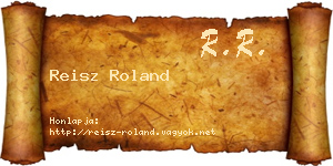 Reisz Roland névjegykártya